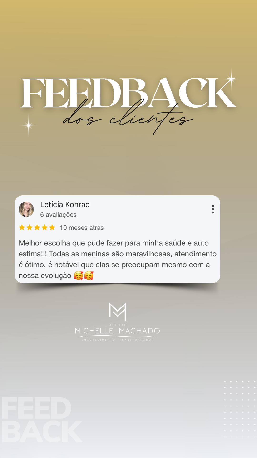 Feedback do Cliente Branco Minimalista Story - 16