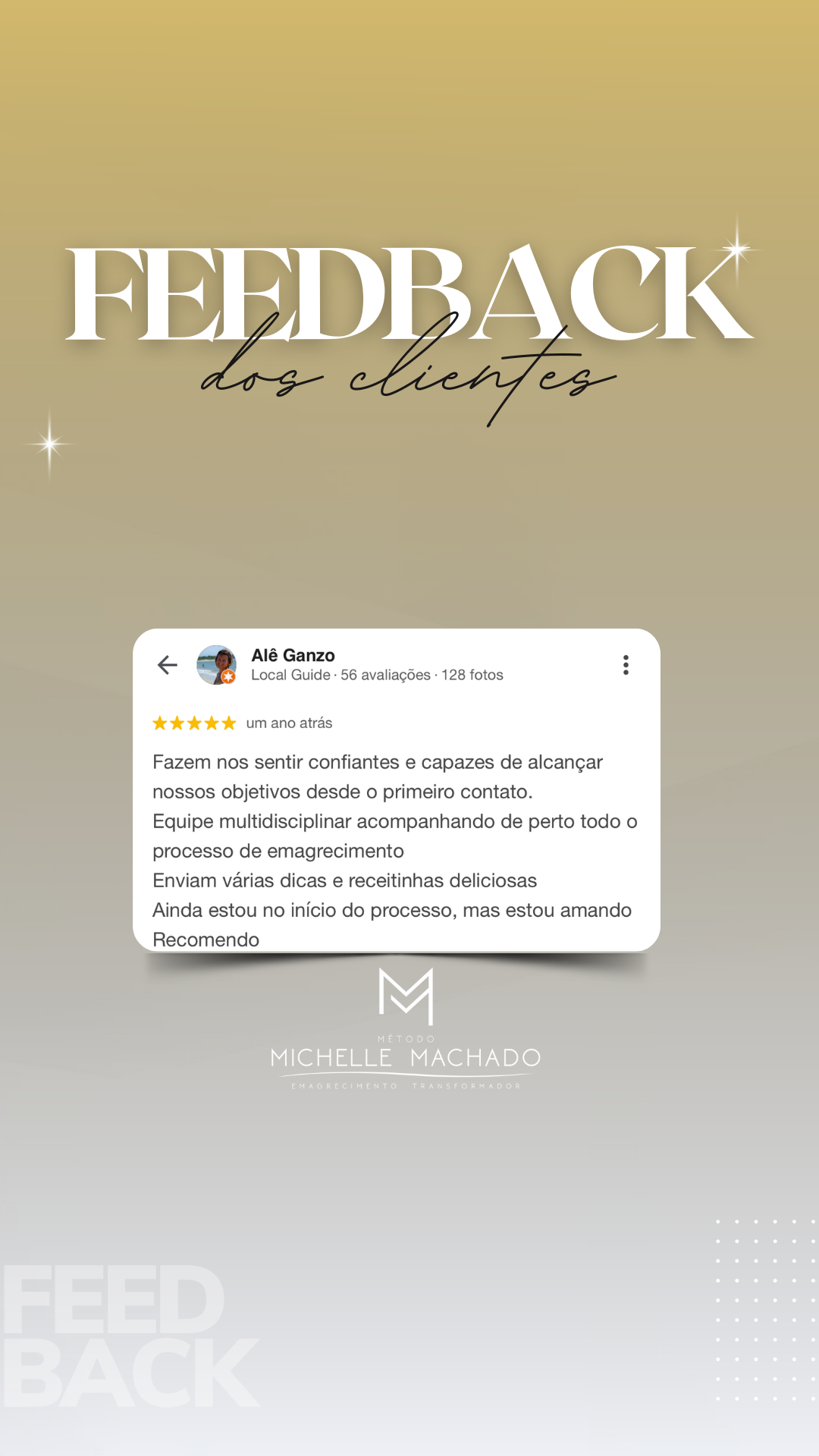 Feedback do Cliente Branco Minimalista Story - 17