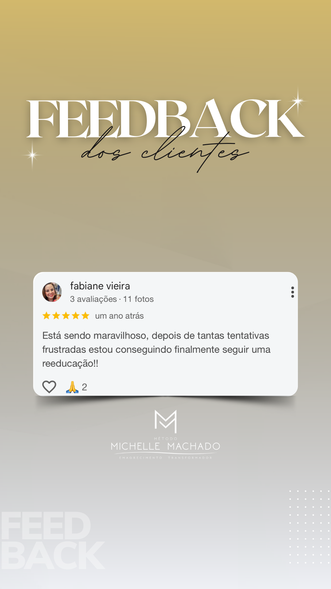 Feedback do Cliente Branco Minimalista Story - 18