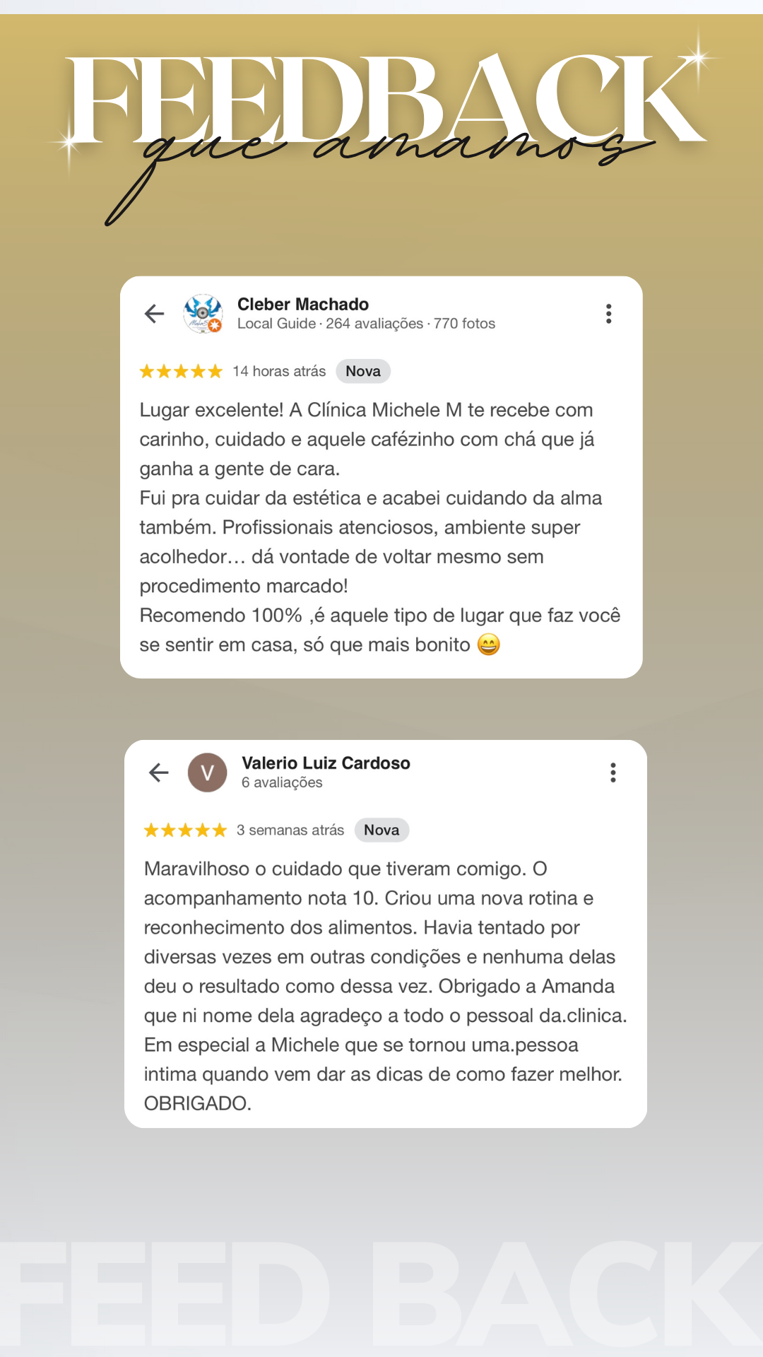Feedback do Cliente Branco Minimalista Story - 2