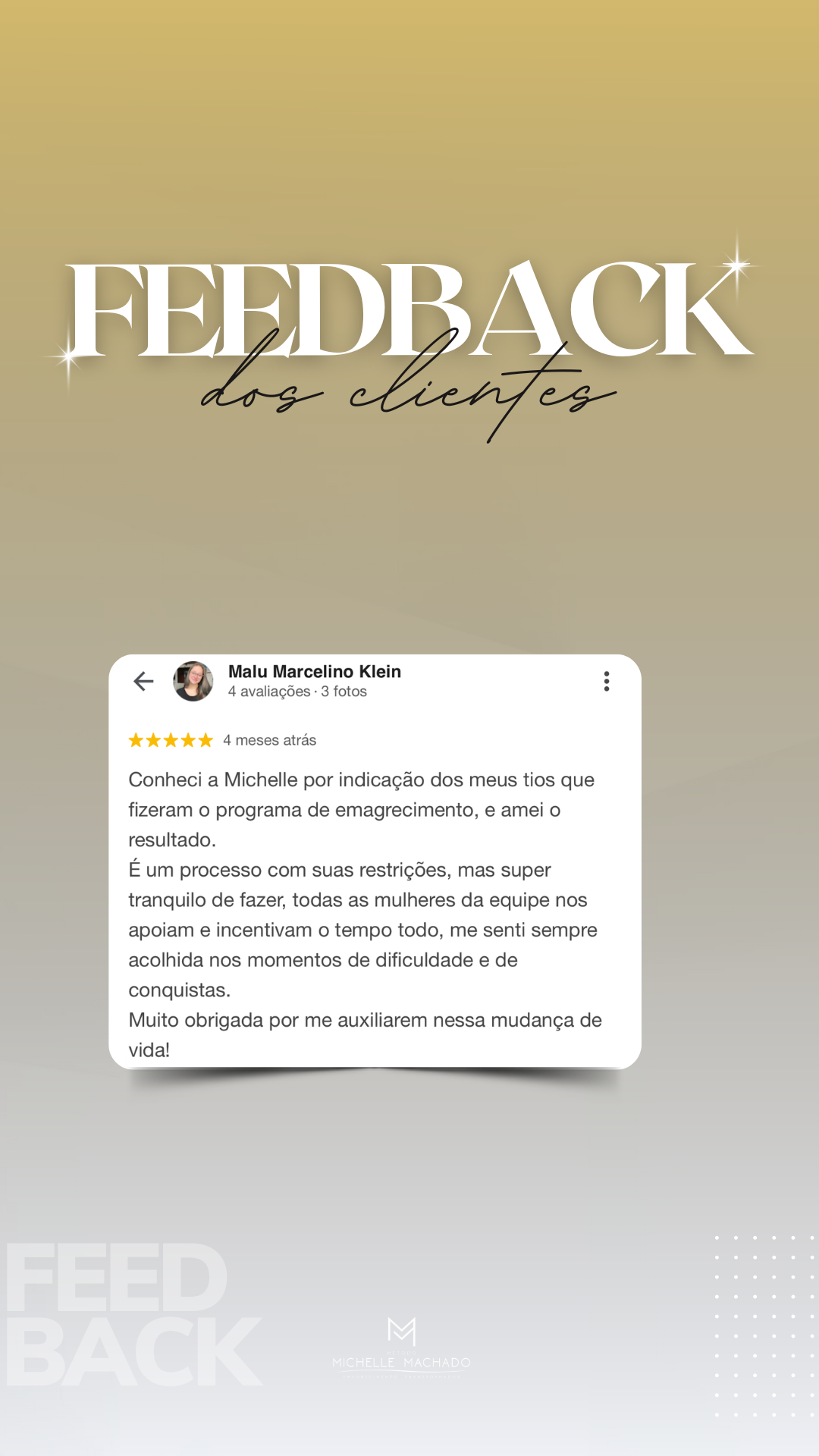 Feedback do Cliente Branco Minimalista Story - 8